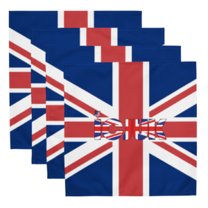 Exclusive Rocking ICJUK Cloth Napkin Set Plain Union Jack