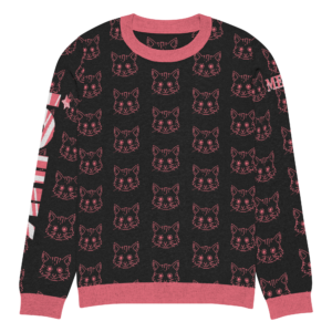 ICJUK Kitty Rock and Roll Knit Sweater