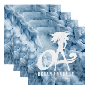 Exclusive Rocking ICJUK Cloth Napkin Set Ocean OA Beach Babe Logo
