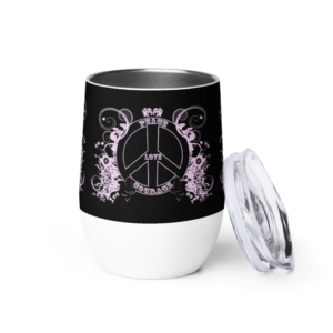 ICJUK Custom Wine Tumbler Peace Love Courage