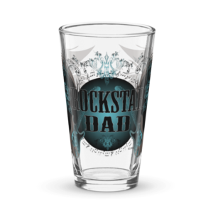 ICJUK Custom Shaker Pint Glass Rockstar Dad