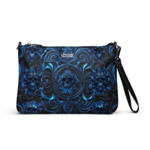 ICJUK Zip Clutch Pouch Gothic Skull Blues