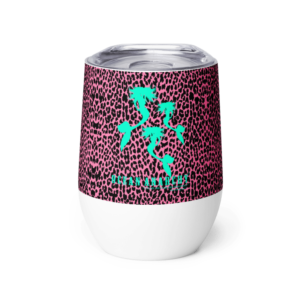 ICJUK Custom Wine Tumbler Pink Leopard OA Mermaids