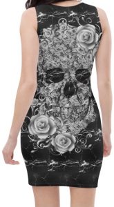 Rose Skull Bodycon Dress