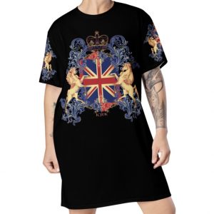 ICJUK All the Kings Horses All-Over Print T-Shirt Dress