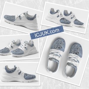 ICJUK Leopard Denim Women’s Two-Tone Sneaker
