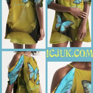 ICJUK Become the Change Open Shoulder A-Line Dress