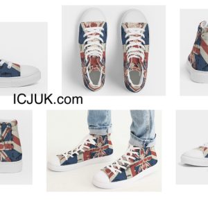 ICJUK Skulls Galore Exclusive custom Kicks Men’s Hightop Canvas Shoe