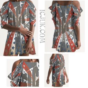 ICJUK Musicfest Open Shoulder A-Line Dress
