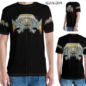 ICJUK Crew neck all over print Dark Stripes Retro Disco King