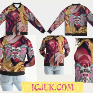 Exclusive ICJUK Custom made Women’s Bomber Jacket Rockstar Mom