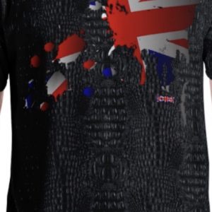 Union Jack Exploding Star Crew neck all over print Black Croc pattern