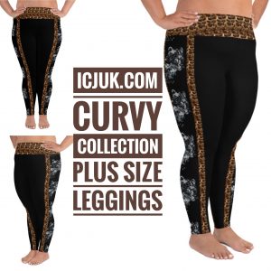 Exclusive Black and White Leopard with Leopard Custom Plus Size Leggings