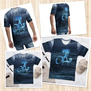 Ocean Anarchy Electric Blue OA Beach Baby Logo Crew neck all over print