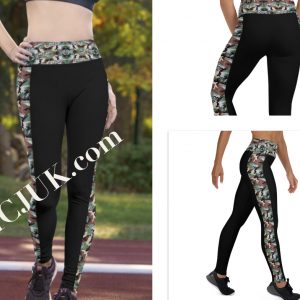 Exclusive Custom printed ICJUK Black and Camo Leggings