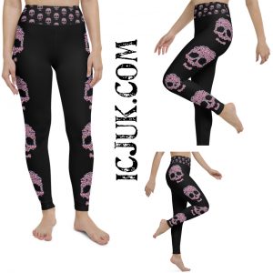 Exclusive Custom printed ICJUK Heart of Skull Leggings