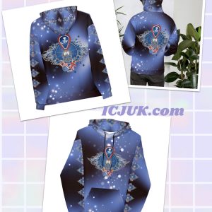Exclusive Unisex All over print pullover Hoody ICJUK OA USA UK Guitars