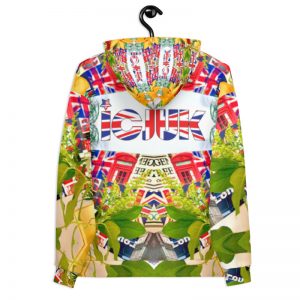 Exclusive Unisex Vibrant Floral ICJUK Logo All over print pullover Hoody