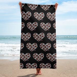 Heart and Roses Towel