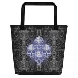 Snake Pattern ICJUK Quadskulls Large All over Print all purpose Tote Bag