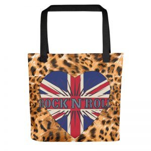 Union Jack Rock N Roll Heart Exclusive All Over Print Tote