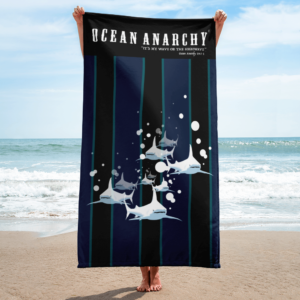 Ocean Anarchy Sharks Towel Stripes