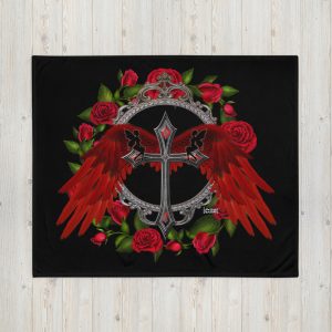 Exclusive ICJUK Crimson Feather Fantasy Ring  Cozy Throw Blanket