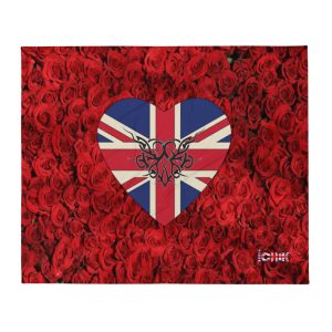 Exclusive Cozy Throw Blanket Bed of roses UJ Thorn Heart