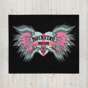 Exclusive Cozy Throw Blanket Rockstar Mom