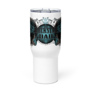 ICJUK Stainless Steel Travel Mug – Hot & Cold Beverage Tumbler Rockstar Dad