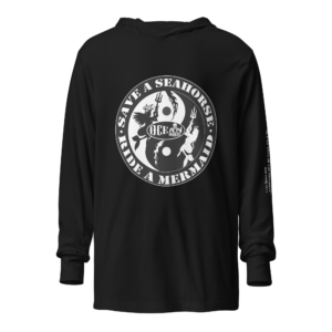 ICJUK Unisex Long Sleeve Hooded Tee OA Save a Seahorse