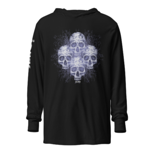 ICJUK Quadskulls Unisex Long Sleeve Hooded Tee