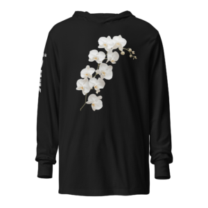 ICJUK Orchids Unisex Long Sleeve Hooded Tee