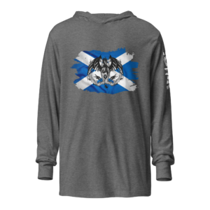 ICJUK Unisex Long Sleeve Hooded Tee Scottish Dragons