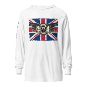 The Classic Original Union Jack with Skulls & Wings Unisex Long Sleeve Hooded Tee