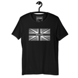 ICJUK Black and White Union Jack Literally Unisex Crew Neck