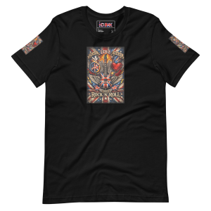 ICJUK Peace Love Courage RocknRoll Unisex Crew Neck