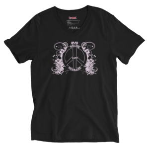 ICJUK Peace Love Courage Unisex V neck