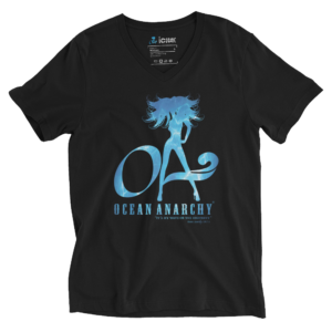 ICJUK Electric Blue OA Logo Beach Babe Unisex V Neck