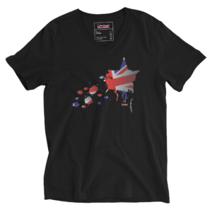 ICJUK Union Jack Exploding Star unisex V neck