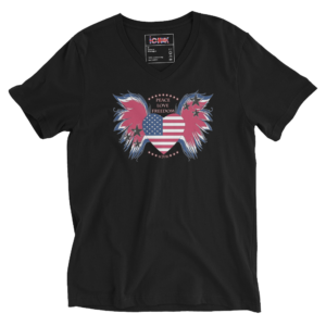 ICJUK V neck USA Peace Love Freedom