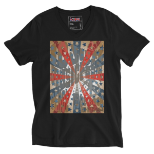 ICJUK V neck Classic Musicfest Peace Love Rock