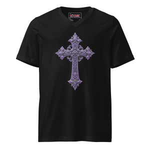 ICJUK Gothic Throne Cross Unisex V neck