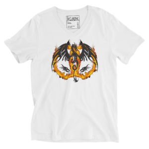 ICJUK Eternal Flame Dragon Unisex V neck