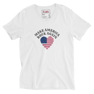 ICJUK V neck Make America Rock Again