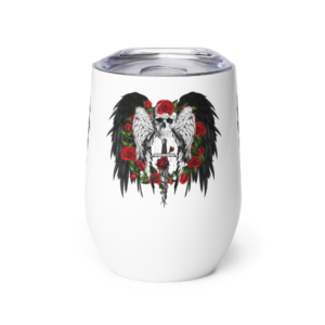 ICJUK Custom Wine Tumbler Skull Wings and Dagger